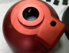 Red Anodized CNC Machine Parts